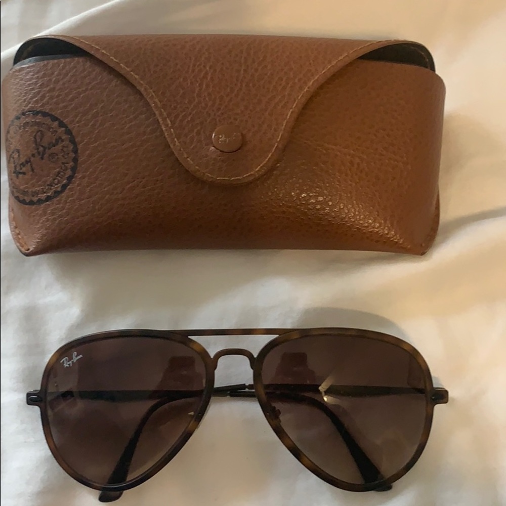 Ray Ban brown fade aviator sunglasses